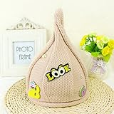 とんがりニット帽 キッズ帽子 ねじり帽子 柔らかキャップ どんぐり かわいい 子ども 女の子 男の子 秋 冬 シンプル 2017 新製品 apricot