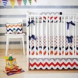 New Arrivals Zig Zag Baby 4 Piece Crib Bedding Set, Rugby by New Arrivals [並行輸入品]