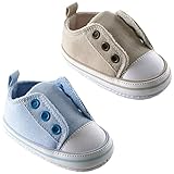 Luvable Friends Baby Boyソフトソール靴、2パック カラー: ブルー