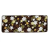 uxcell カーペット　マット　ラグ　滑り止め 120cm x 45cm　コーヒー色