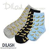 (ディラッシュ) DILASHクルーソックス（バナナ）/秋 L(19～21cm) グレー