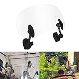 HDBUBALUS オートバイ バイク 汎用 ウインドシールド エクステンション 調整可能 スポイラー クランプオン ウィンドスクリーン デフレクター ヤマハ MT07 カワサキ Z750 スズキ 用