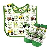 Stephan Baby Infant Bib and Tractor Socks Gift Set, Down on The Farm, 0-3 Months by Stephan Baby