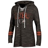 NHL Philadelphia Flyers NHLレースアップネックフード付きプルオーバー, Large , TrueブラックFrench Terry