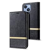 iPhone14 Plusケース 手帳型/ アイホン14プラス ケース手帳型 オシャレ iPhone 14 plus 手帳型ケース 耐衝撃 マグネット式 iPhone14プラス カバー手帳型 / アイフォン14 プラス 手帳型ケース カード収納 横置き機能 アイホン14プラス携帯ケース/アイホン14 plus 手帳カバー (iPhone 14 Plus, 黒)