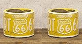 ROUTE66 Planter ルート66 プランター ラウンド ミニ ２個セット Yellow