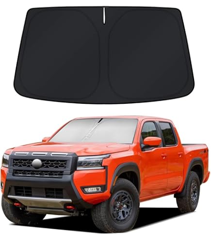 INTGET Front Windshield Sunshade For Nissan Frontier & Xterra (2005-2021) - Custom Fit Sun Protector - View #8