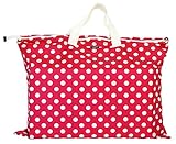 お昼寝布団バッグ 水玉 撥水 ファスナー付き OFTON 【ネコポス発送】 (水玉レッド)