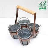 多肉やサボテンが似合いそう☆4バケットホルダーハンドル 611001