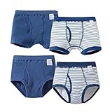 4つの新しいスタイルの子供の下着のセットコットンボーイズブリーフダークブルー、身長95-105cm