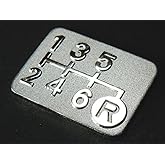 Tuningfan メッキ シフトパターン プレート 右下リバース6MT車用