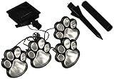 IdeaWorks JB7356 Solar Paw Print Lights (Set of 4) Black [並行輸入品]