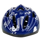 ヘルメット 子供用 9ホール 軽量 3-7歳 シンプル スポーツ スケートボード　キックボード ローラー スケート ウォーター スポーツ ネイビーブルー落書き柄（形3）