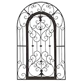 Paragon Decor Secret Garden Gate壁Sculpture 2"D x 32"W x 51"H ブラック 9857
