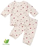 【あるこんたるこん】〈J＆T〉ベビー ルームウェア レディバグ キッズ 7分袖 ハーフパンツ ジュニア 女の子 コットン100％ パジャマ (100)