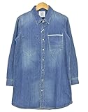 ng-0403163 L INDIGO (ナチュラルガーデン) natural garden デニム シャツ ロング チュニック ng-0403163