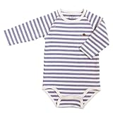 ホッペッタ プラス Hoppetta plus オーガニックコットンボディ長袖 80cm 杢パープル×キナリ 51354