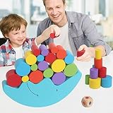 urtoys19pcs /設定Moon Shape Balancing Toy Building BlocksベビーEarly Learningバランストレーニングおもちゃ木製教育玩具ファミリーゲーム