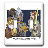 3drose LSP _ 3374 _ 2 Tim Ellis CartoonについてクリスマスMagi and Starwars Jediダブル切り替えスイッチ