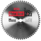 MK Morse CSM1260NSC Metal Devil Circular NXT Saw Blade, 12-Inch Diameter, 60 Teeth, 1-Inch Arbor, fo