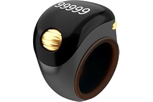 エレクトロニックタリーカウンターリング - デジタルフィンガータスビーツール|瞑想、リラクゼーション、礼拝、指先のカウントエイド、スマートクリッカーデバイスのためのディスプレイ付きポータブル祈りのトラッカー
