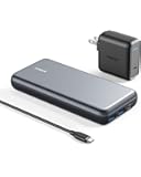 Anker PowerCore+ 19000 PD（19000mAh PD対応 3ポート 超大容量 モバイルバッテリー）【PSE認証済 / 30W USB-C急速充電器付属/Power Delivery対応/USB-C入出力ポート/USBハブモード搭載/データ転送対応】iPhone&Android対応
