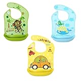 ベビーエプロン　防水食事用スタイ　油が落ちる　三枚セット (B)