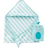 Child Of Mine By Carters Newborn Baby Boy Hooded Towel and Bath Mitt Gift Set by Carter's