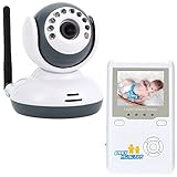 OWSOO 2.4GHz 2.4インチ LCDベビーモニター ワイヤレスカメラ 9LED［双方向音声］［VOXモード］[デジタルズーム] IRナイトビュー オートペアプラグアンドプレイサポート 充電式