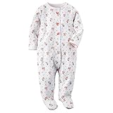 Carter's （カーターズ） :: ロンパース カバーオール 長袖 足つき 女の子 綿100% :: Cotton Snap-Up Sleep & Play :: 6M (61-67cm) :: 