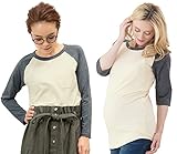 Sweet Mommy 袖丈選べる ラグラン 9分/5分 ロング丈 ストレッチコットン 大人カジュアル Tシャツ トップス シンプル 授乳口付き 春 夏 秋 大きいサイズ 半袖 長袖 産前産後 授乳服