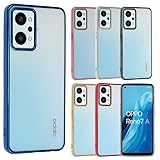 OPPO Reno7 A Reno9 A ケース TPU color Reno7A Reno9A ソフトケース 透明 カバー クリアケース スマホケース 薄型 保護 耐衝撃 オッポ リノ7A リノ9A OPG04 A201OP A301OP au 楽天モバイル Y!mobile UQ mobile ブルー A853OR7ABL