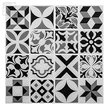 Tic TacタイルPremium Anti金型ピールとスティック壁タイルin Moroccan Mono 10 x 10 グレー