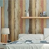風化birwallヴィンテージ木製パネル木製Plank壁紙壁壁画リビングルームキッチンの、ブルー/タン/ Red / Rust