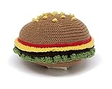 Estella Hand Knit Organic Hamburger Rattle Baby Toy [並行輸入品]