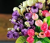 Zehuiウェディングブーケ1 x 15 Heads PrettyシルクMini Rose Buds Flower mhy-0726-jj1000