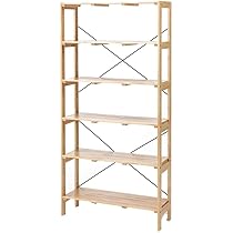 Amazon｜カインズ(CAINZ) 木製ラック 6段 ナチュラル 幅88cm