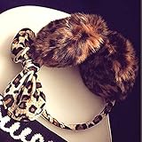 【イヤーマフ】リボン付きイヤーマフ！ とても可愛いラブリー耳カバーHeart Angelハートエンジェル (耳あてリボン付き/ヒョウ)