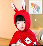 Ｓｍｉｌｅ march (スマイルマーチ） ベビー キッズ 帽子 かわいい 耳付 選べる カラー 秋 冬 あたたか ニット帽 ネックウォーマー 一体型 マフラー スヌード ウサギ ヒツジ 男の子 女の