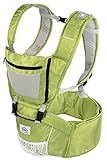 Babi Bambino Best New Baby Ergonomic Carrier Sling Soft Hip Seat Headphone Port and Hood (Green) by 
