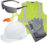 ERB Safety 16538 New Hire Kit Smoke S362 Lens, Large, White by ERB