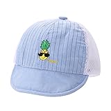 Domybest 可愛い子供帽子 キャップ ベビー 赤ちゃん ベースボールキャップ メッシュキャップ パイナップル柄　野球帽　ユニセックス 男女兼用　春 夏 秋 通学 通園 お出かけ UVカット　2色