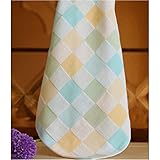 Dagly（TM）ベビー少年少女幼児のタータンチェックのためのブランドの新しい高品質のコットンよだれタオルランダムカラービブを印刷