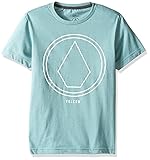 Volcom Big Boys' Pinline Stone Short Sleeve Tee Youth Sea Blue S [並行輸入品]