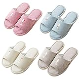Yoertemy スリッパ 洗える 前開き ４足セット ルームシューズ レディース メンズ 来...