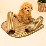 ペット 夏用マット BEMOTION 犬夏ござ　通気性よい　掃除簡単　通気性よい　涼しい犬猫兼用 ゴザ マット クッション