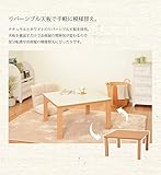 カジュアルこたつ (こたつ単品)　サイズ：幅60×奥行60×高さ36.5(継脚時41.5)cm　一人部屋にぴったり　シンプルなデザインで水や汚れに強いPVCシート使用　天板リバーシブルでどんなお部屋にも最適！