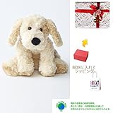 メモリアルギフト 洗えるぬいぐるみ ミンクプラッシュ 犬　ベージュ 　紙袋付き　豪華子供ラッピング