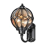 1-Light Outdoor Sconce in Matte Black [並行輸入品]