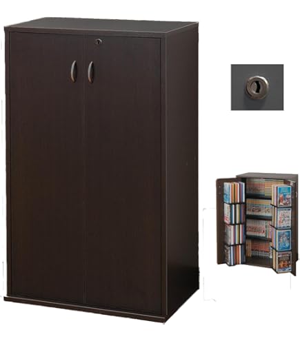 Amazon｜鍵付き収納名人(DVD・ビデオ・コミック本・CDなど) 幅59.5cm